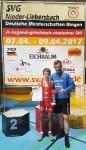 Jonas Lenz Deutscher Meister - A-Jugend 42 kg mit Trainer Christoph Scherr